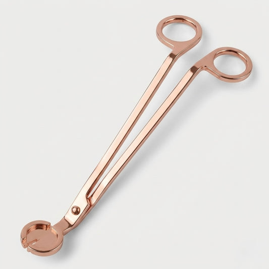 Rose Gold Candle trimmer on a white background