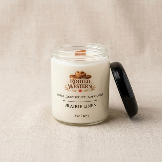 Prairie Linen Soy Wax Candle 8 oz